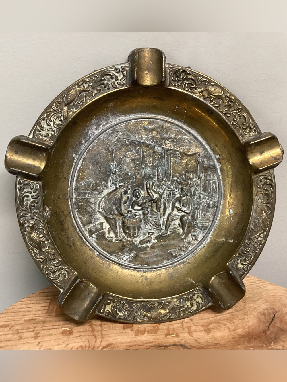 🟡 Vintage - Brass Ashtray - Made In Italy - 50+ Years Old - Collectible